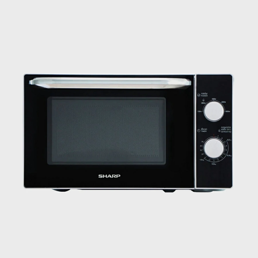 SHARP ไมโครเวฟ รุ่น R-2200F-S ความจุ 20 ลิตร ความร้อน 5 ระดับ อุ่น ตุ๋น อบ นึ่ง R2200FS เตาอบไฟฟ้า ขาว