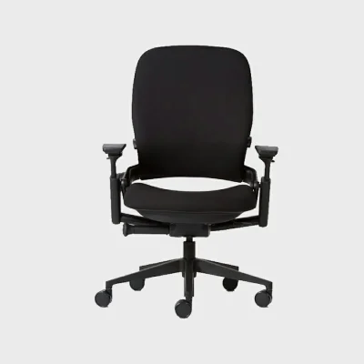 modernform เก้าอี้ steelcase รุ่น Leap พนักพิงกลาง เบาะสีดำ โครงดำ พนักพิงกลาง เบาะสีดำ โครงดำ