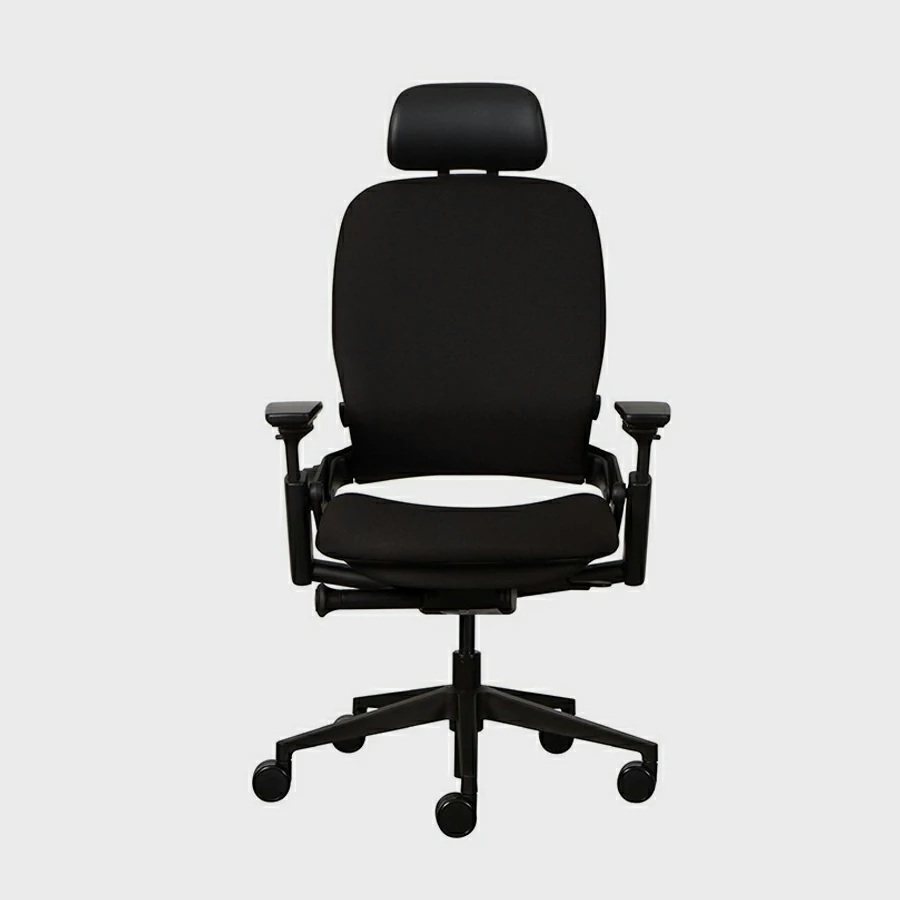 modernform เก้าอี้ steelcase รุ่น Leap พนักพิงสูง เบาะสีดำ โครงดำ พนักพิงสูง เบาะสีดำ โครงดำ