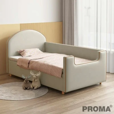 WOODEN CHILDREN BEDROOM DESIGN ACCOMPANYING UPHOLSTERED BED (Include Mattress)