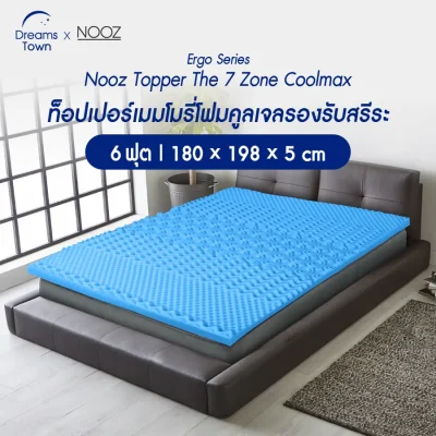 Nooz ท็อปเปอร์เมมโมรี่โฟม รุ่น Ergo Coolmax The 5 Zone 6 ฟุต