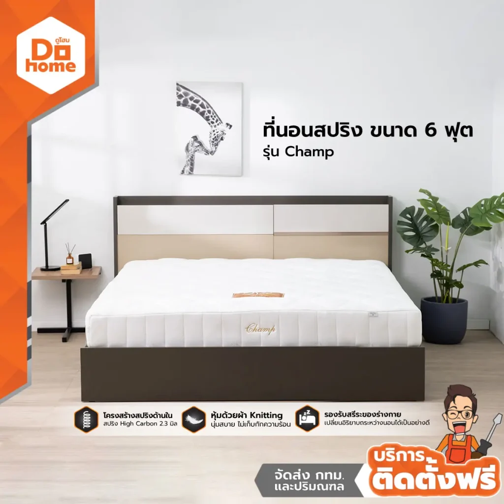 DECOS ที่นอนสปริง 6 ฟุต รุ่น Champ |LAN|