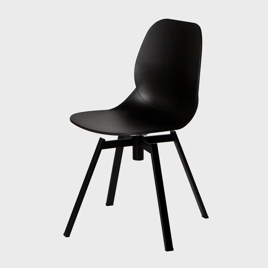 Modernform เก้าอี้สัมมนา เก้าอี้จัดประชุม บอดี้พลาสติกสีดำ ขาเหล็ก รุ่น CT626