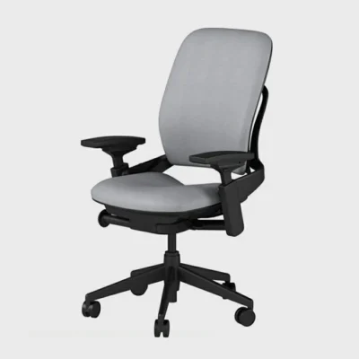 modernform เก้าอี้ steelcase รุ่น Leap พนักพิงกลาง เบาะสีเทา โครงดำ พนักพิงกลาง เบาะสีเทา โครงดำ