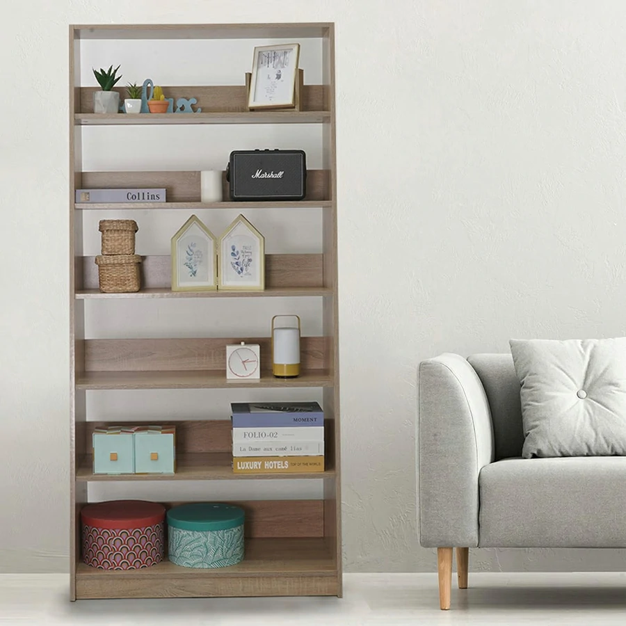 SB Design Square ชั้นวางของ LOOMS ขนาด 80 ซม. รุ่น RANDEL สีไม้อ่อน (80x40x170 cm.) Light Wood 50 – 100 cm Minimal