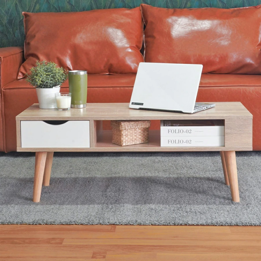 SB Design Square โต๊ะกลาง LOOMS ขนาด 100 ซม. รุ่น GABIE สีไม้อ่อน (100x40x39.5 cm.) สีไม้อ่อน 50 – 100 ซม.