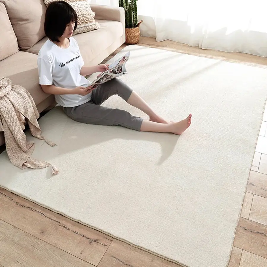 COCOGU พรมปูพื้น ขนนุ่ม ขนาด 120*160 cm – white White
