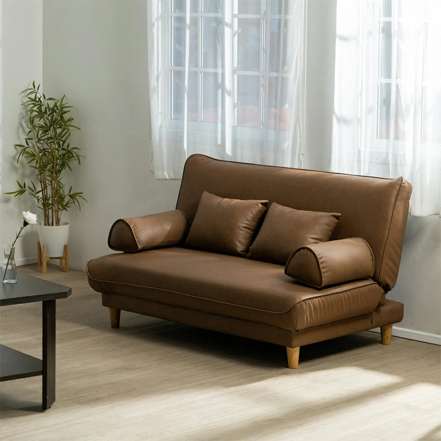 โซฟาเบด หนัง รุ่น Monie สีน้ำตาล |AB| 130 cm other [รวมประกอบติดตั้ง] |AB|