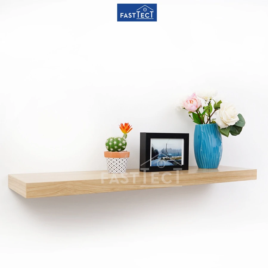 FASTTECT Floating Wooden Shelf 20 x 80 cm. เมเปิ้ล