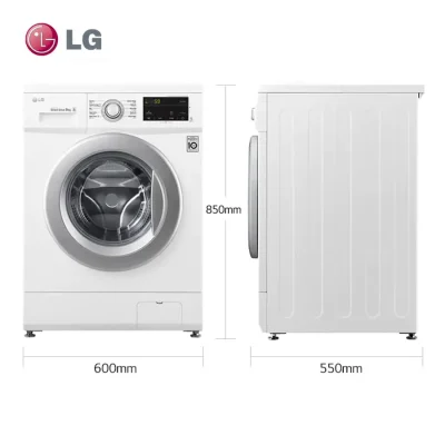 LG เครื่องซักผ้าฝาหน้าระบบ Inverter Direct Drive 9 KG. รุ่น FM1209N6W สีขาว