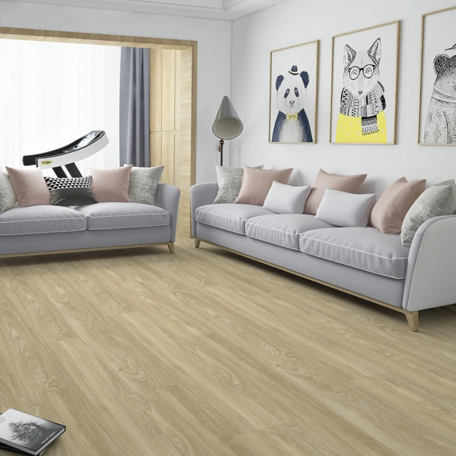 Tapio กระเบื้องยางหลังกาว 152.4×914.4×2มม. รุ่น2PBJ003 Light Oak สีน้ำตาลอ่อน น้ำตาล 152.4×914.4×0.2มม. มินิมอล