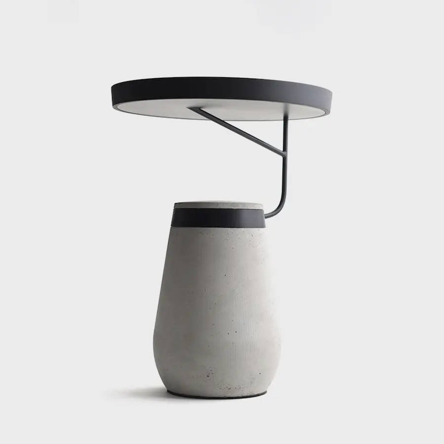 Home Studio โต๊ะข้างฐานซีเมนต์ Cement Designed Side Table   36.00cm L x 36.00cm W