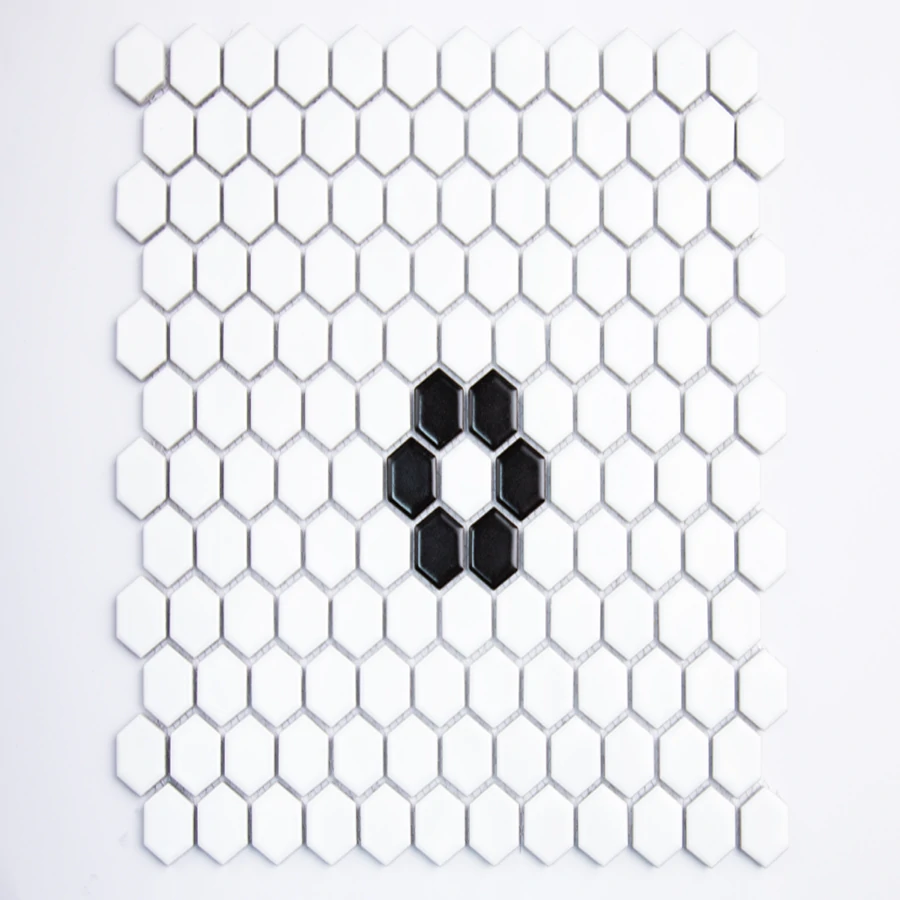 ART MOSAIC โมเสค ทรง Mini Hexagon ขาว 260x300x5.5 mm.