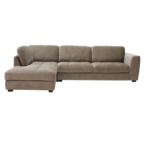 Koncept Furniture โซฟาผ้าเข้ามุมซ้าย Lassie สีน้ำตาลอ่อน (300x178x80 ซม.) น้ำตาลอ่อน Fabric Contemporary