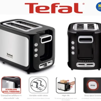 TEFAL เครื่องปิ้งขนมปัง สแตนเลส รุ่น Express TT3670 ประกันศูนย์ 2 ปี สแตเลส