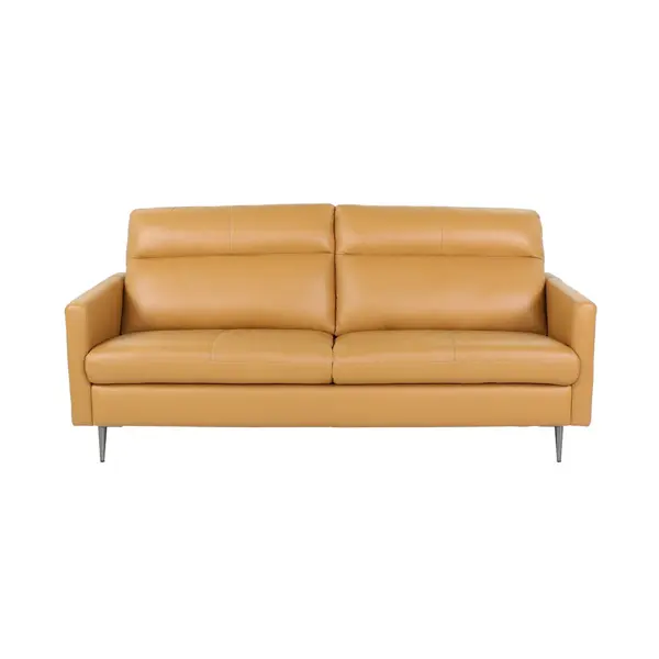 โซฟาหนัง 3 ที่นั่ง รุ่น Westham สีน้ำตาลอ่อน (201x93x92 cm.) 201 cm genuineLeather น้ำตาลอ่อน