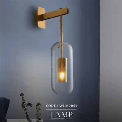 LAMP DESIGN โคมไฟติดผนังรุ่นโมเดิร์น WLM 0063 Gold D13*H60 WLM 0063