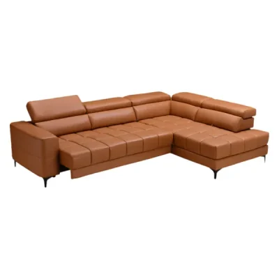 ZEN Collection Recliner Sofa Set รุ่น MILAN 300 cm genuineLeather น้ำตาลส้ม Bed-ซ้าย