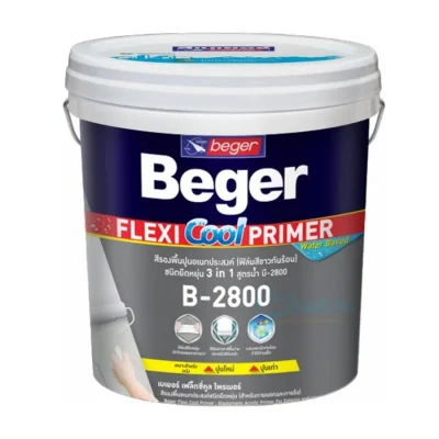 Beger สีรองพื้นปูน เฟล็กซี่คูล B-2800 รองพื้นยืดหยุ่น ขนาด 20 กก. Beger size สีรองพื้น