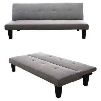 HomeHuk โซฟาปรับนอน 3 ที่นั่ง รุ่น Foster 167 ผ้าเทา Grey fabric