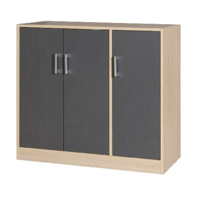 บุญถาวร ตู้วางรองเท้า 3บานเปิด Oak Grey