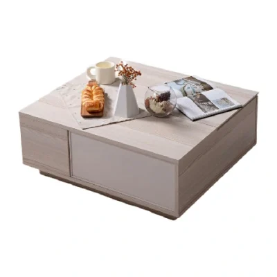 SB Design Square โต๊ะกลาง มัลติฟังก์ชั่น ขนาด 80 ซม. รุ่น Lacuna สีครีม (80x65x32 ซม.)