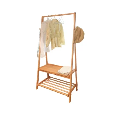 Maai Design Shatsu Shelf, Clothes Rack, Hat Etc. It Is Made Of Genuine Wood With 2 Shelves, Foldable. Oak 14207