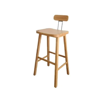 Maai Design Rezu Bar Stool 74cm Height Seat Japanese Style Stool With Backrest Oak03209