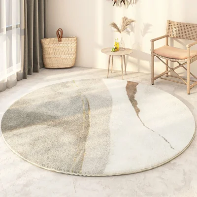 MJhomedesigns Soft Round Carpet 04 สีครีม สีครีม 100 Modern