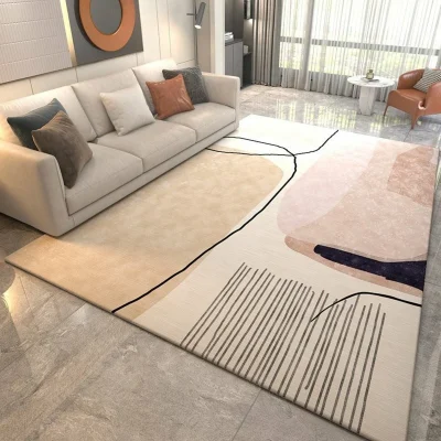 MJhomedesigns พรมรุ่น Modern Carpet สีชมพู 1 สีครีม 160 x 230 Modern