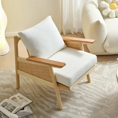 MJhomedesigns เก้าอี้ รุ่น Japanese Style Solid Wood Chair CH381 White