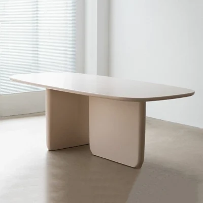 MJhomedesigns โต๊ะทำงาน รุ่น Nordic Style Wooden Table TB864 L240xW90xH75 cm.