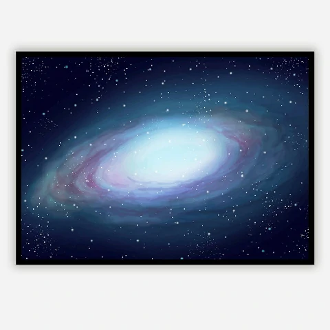SOdAPrintinG ภาพตกแต่งบ้านสำเร็จรูป รุ่น Milky Way Galaxy VGA00028 70X100 CM.