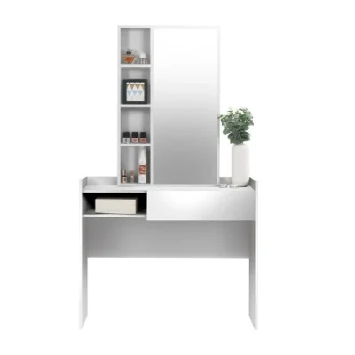 SB Design Square โต๊ะเครื่องแป้ง 100 ซม. รุ่น Melda สีขาว (100x45x165 cm.)