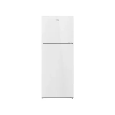 BEKO ตู้เย็นสองประตูหน้ากระจก 12 คิว รุ่น RDNT371I40VHFSGW (สีขาวมุก) กระจกขาวมุก