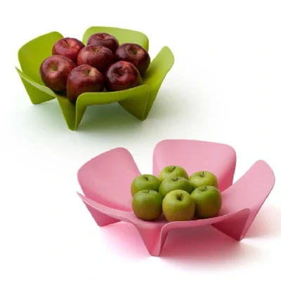 Qualy Design  ถาดใส่ผลไม้ – Qualy flower fruit tray (L) White